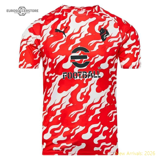 Match-Day Genuine 2025-2026 Ac Milan Warm Up Jersey (White)