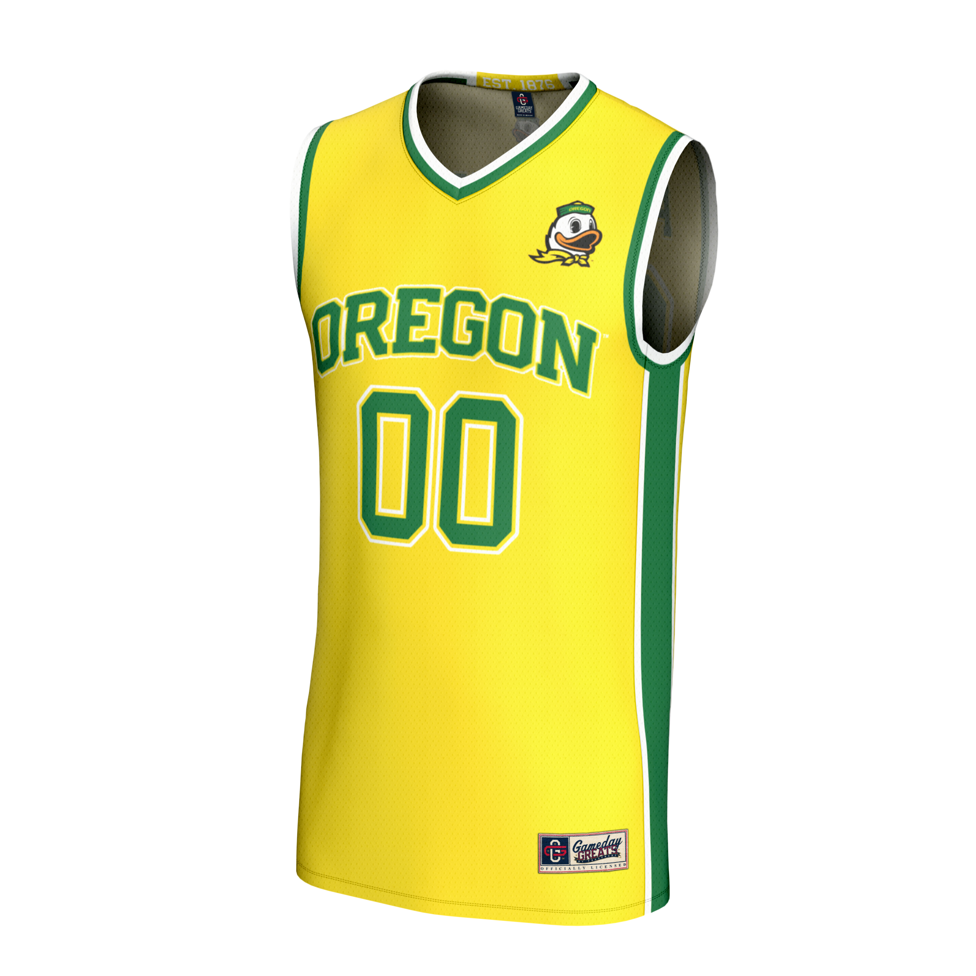 [NJP] Oregon Ducks GameDay Greats Unisex Lightweight Collegiate Men's Basketball NIL Pick-A-Player Fashion Jersey - Yellow