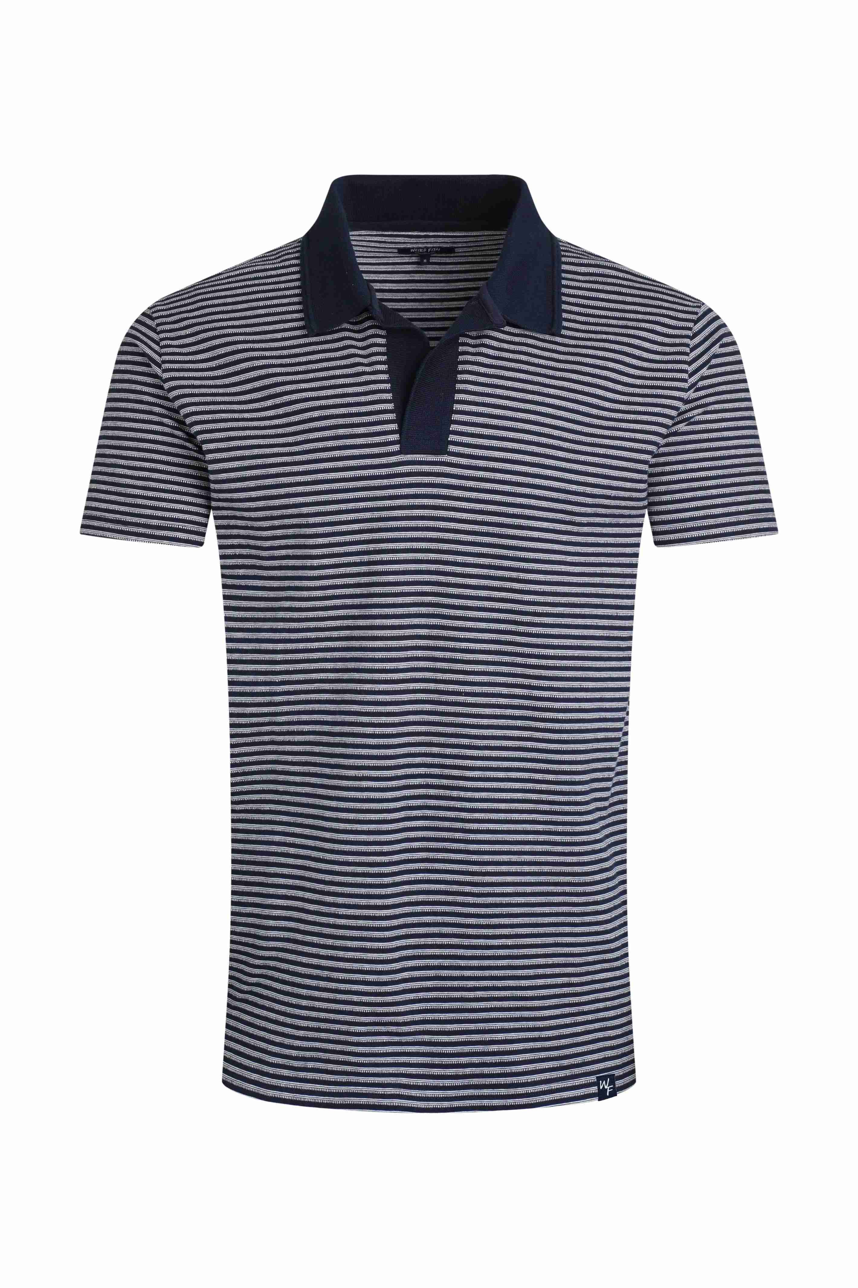 Virgil Striped Polo Shirt Navy