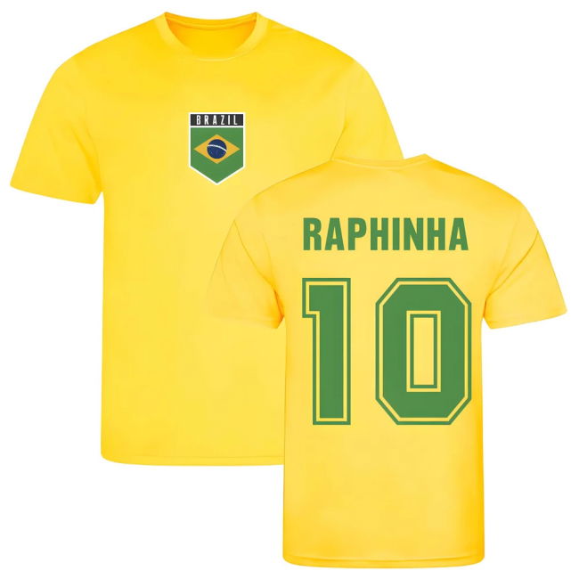 Championship Raphinha Brazil Training Jersey (Yellow) Jersey