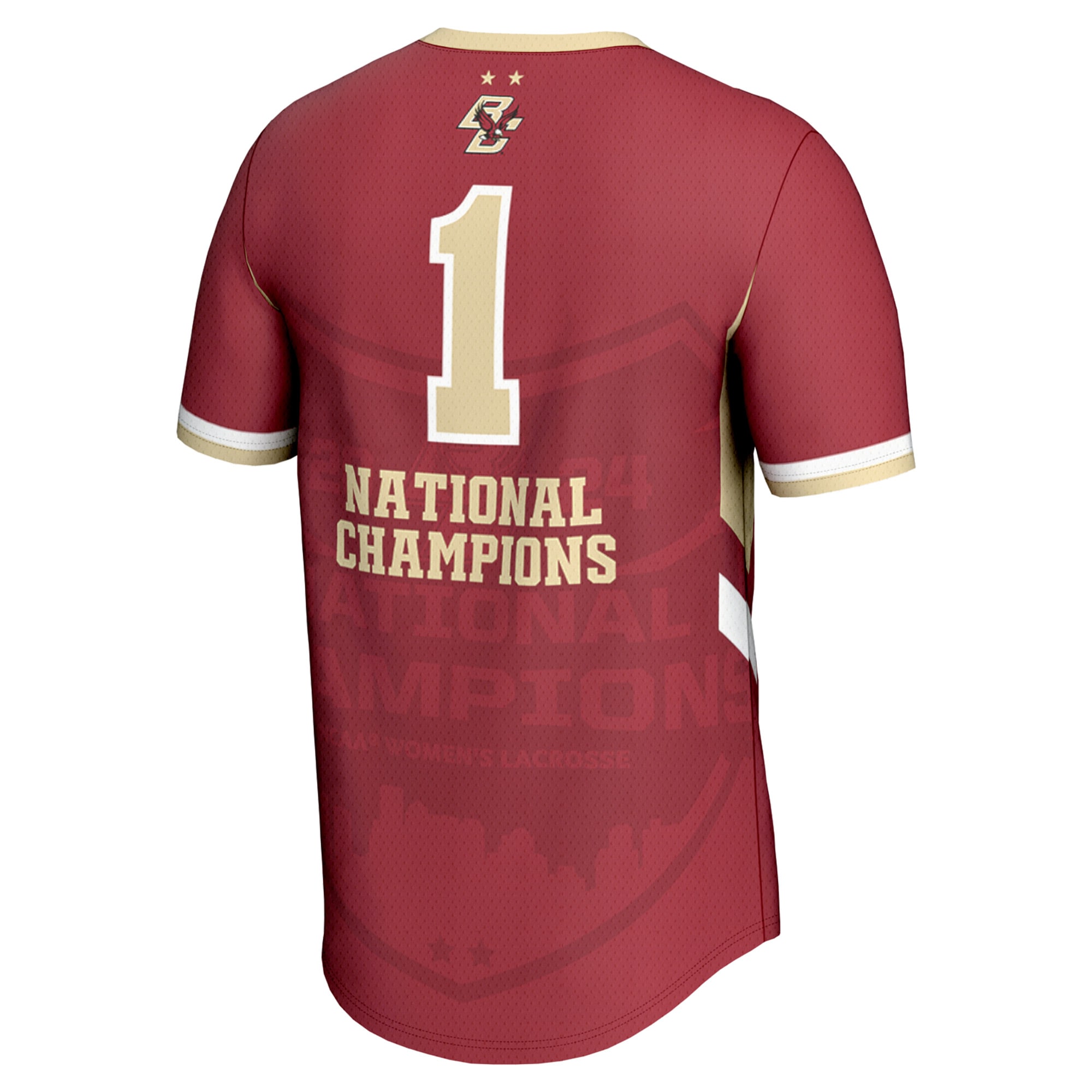 [NJP] Boston College Eagles GameDay Greats Youth 2024 NCAA Women's Lacrosse National Champions Lightweight Fashion Jersey - Maroon
