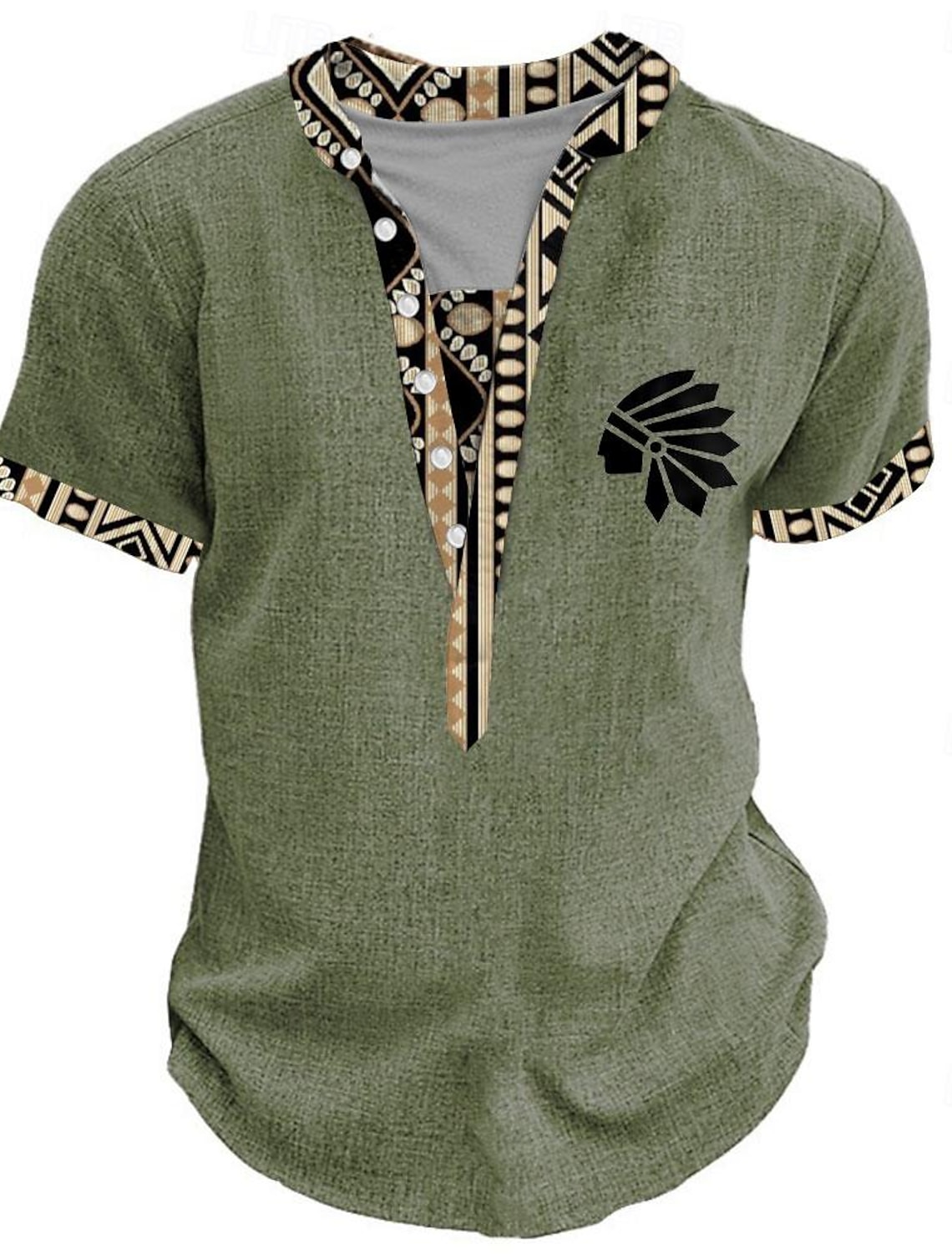 Men's Graphic Geometric Pattern Shorts Summer Beach Mid Waist Designer