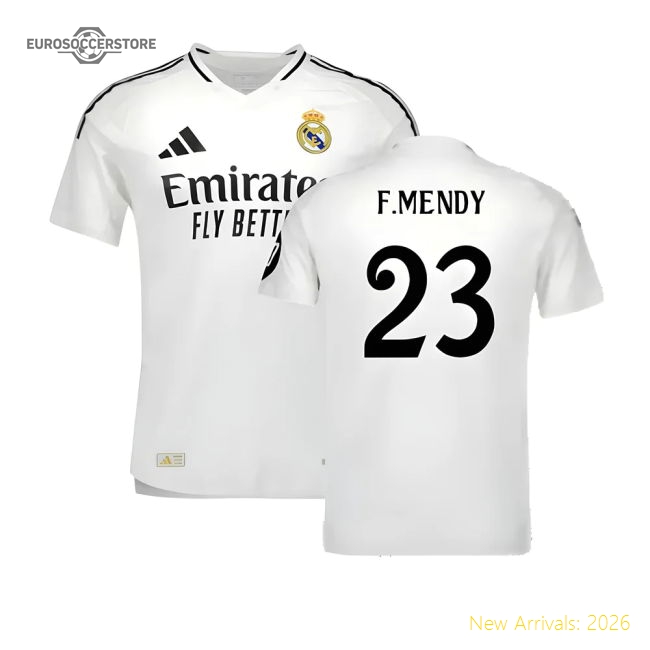 Real Madrid 2024-25 Home Fan Version For Adults (F.Mendy Game Day Jersey