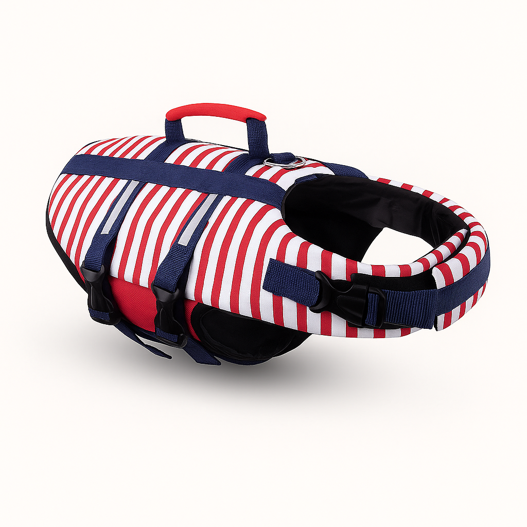 Swim Jacket – Reflective Strips Floatation Vest With Handle Summer Wear