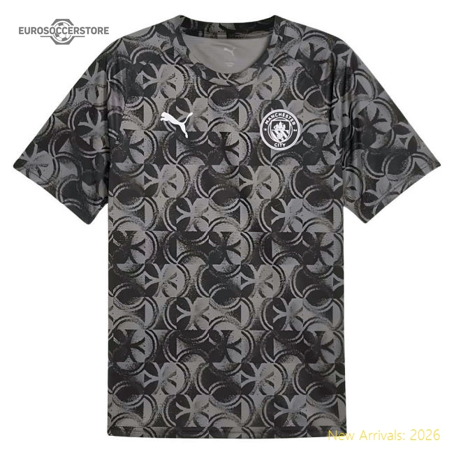 Superior Top-Grade 2025-2026 Man City Warm Up Jersey Black
