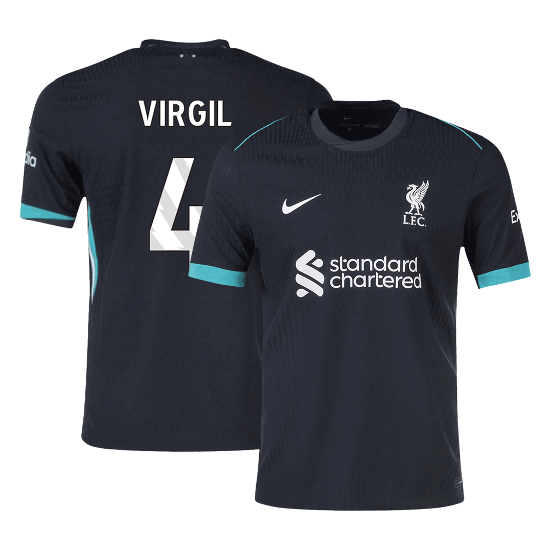 Player Version VIRGIL #4 Liverpool Away Soccer Jersey 2024/25Authentic