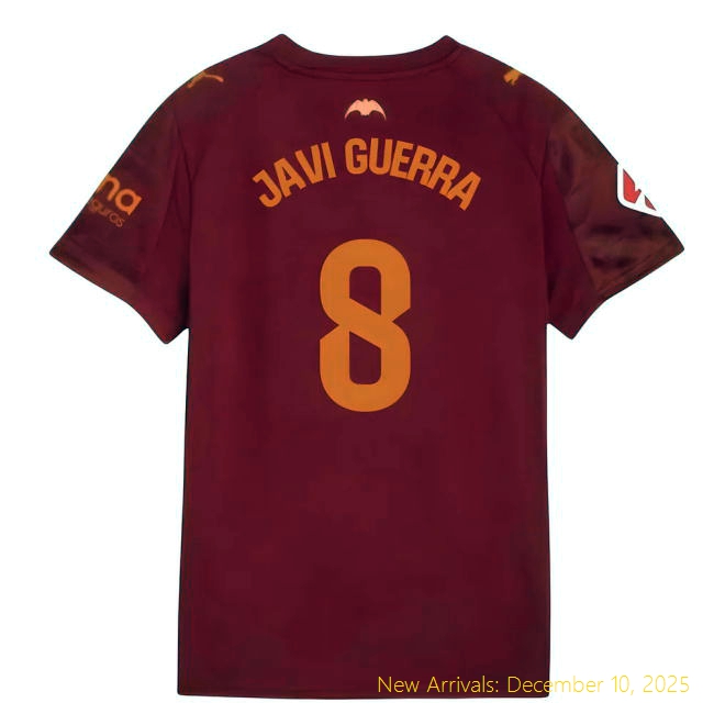 2025-2026 Valencia Durable Away Shirt (Javi Guerra 8) - Competitive