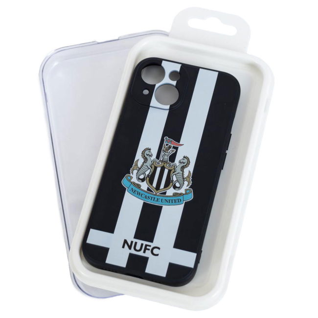 Newcastle United FC iPhone 14 Striped Silicone Case (Match Day)