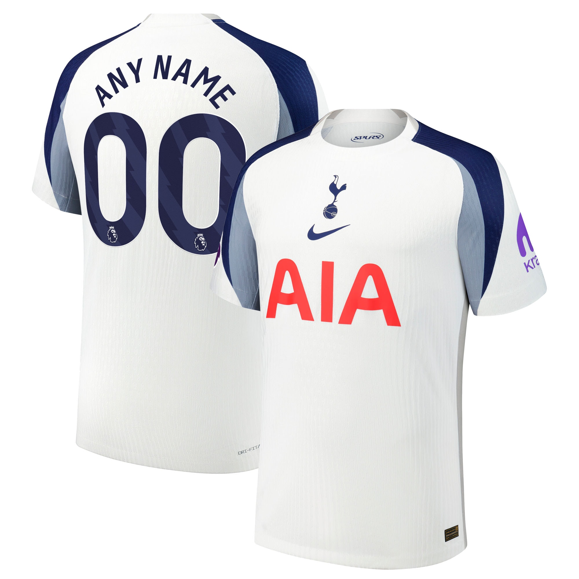 [SJH] Tottenham Hotspur 2025/26 Home Authentic Custom Jersey - White