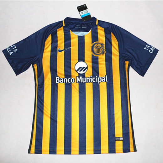 Breathable Rosario Central Home 201718 Soccer Jersey Shirt