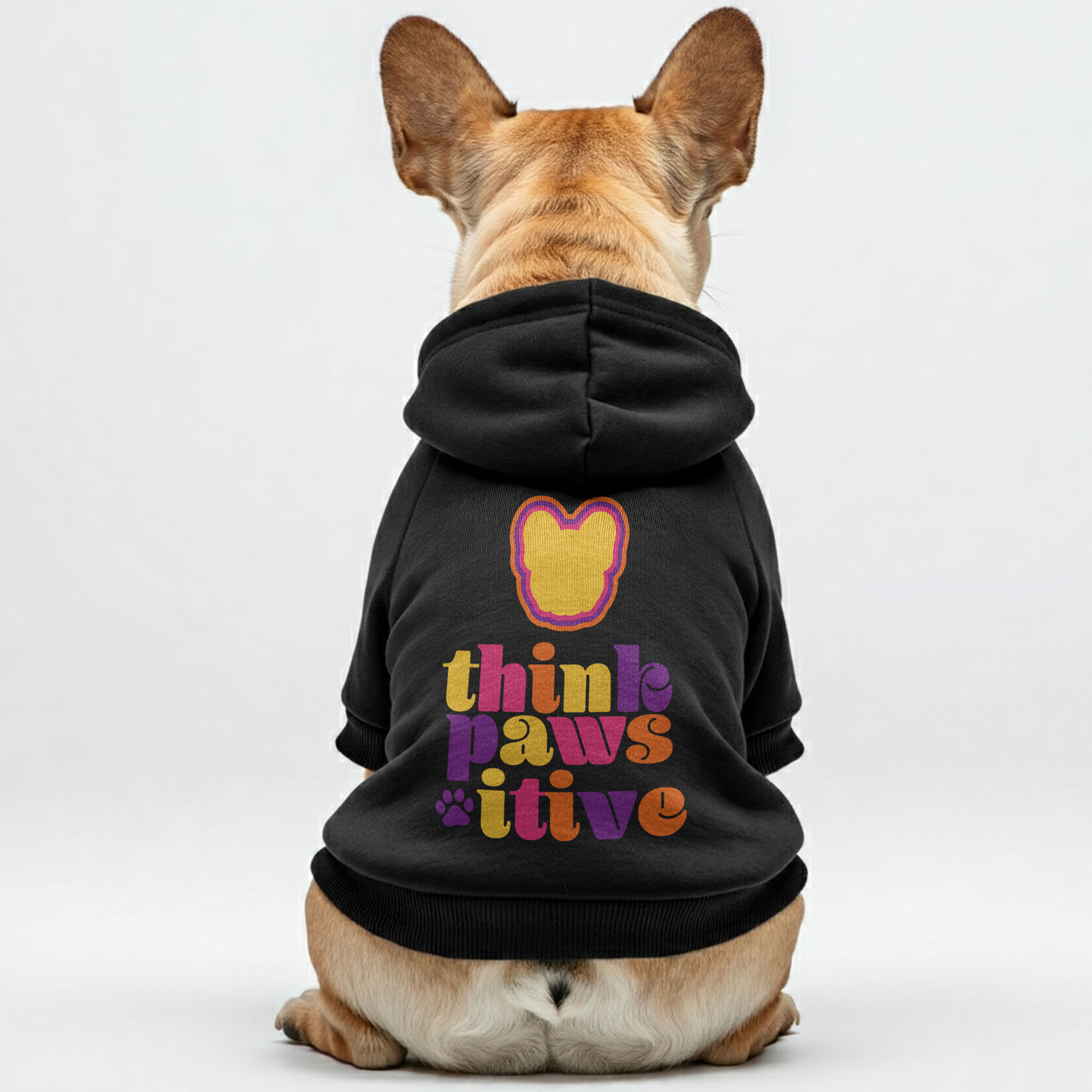 Think Pawsitive - Durable Personalized French Bulldog Hoodies With Funny Quotes – Stylish, Cozy, And Premium 100% Cotton Everyday Use