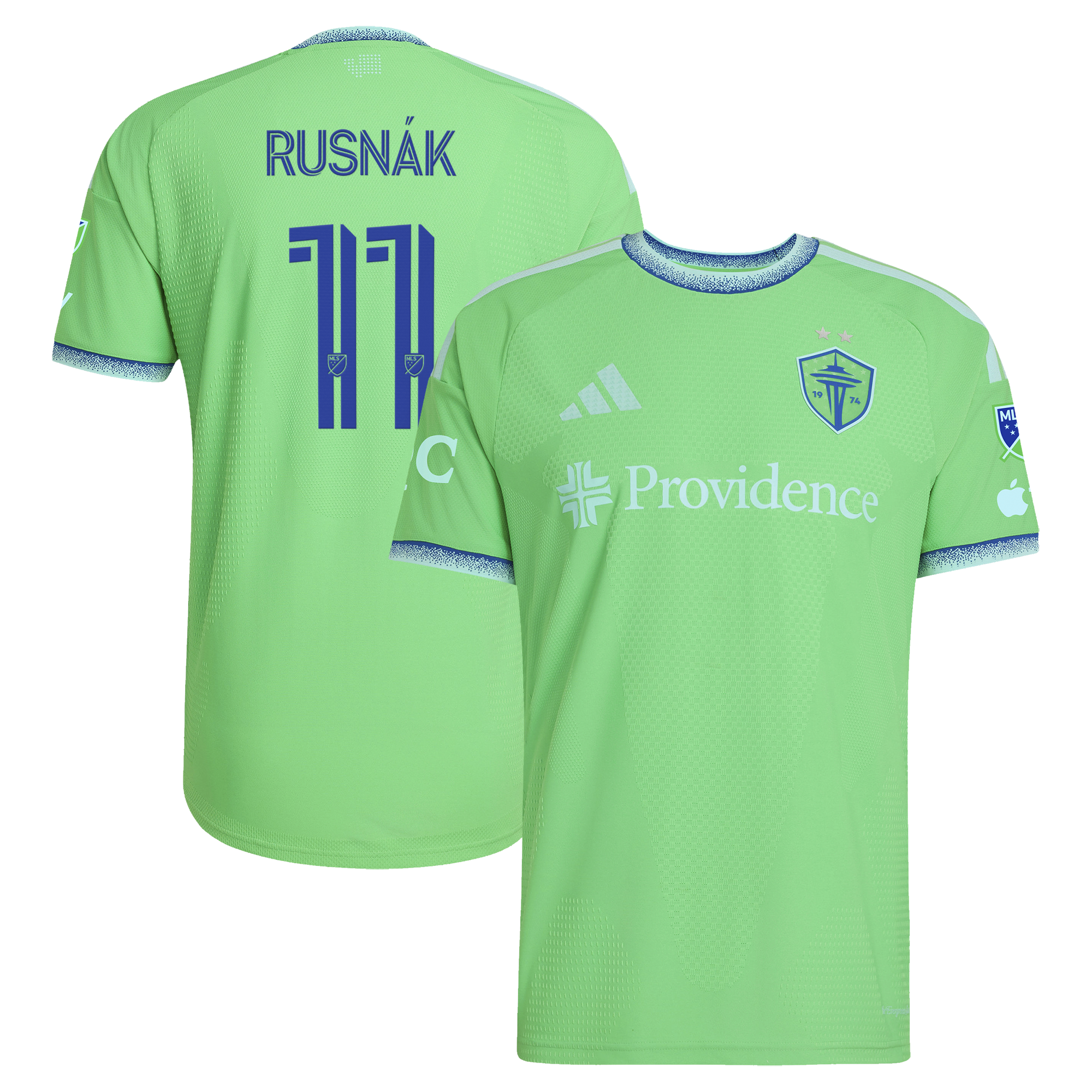[SJH] Albert Rusnak Seattle Sounders FC 2026 The Evergreen State Kit On-Field Authentic Patch Jersey - Rave Green