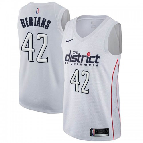 White Nike W. Wizards #42 NBA Jersey NBA Fan Apparel Game Day Wear