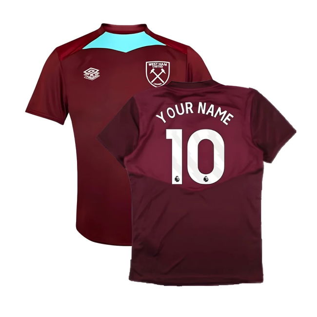 West Ham Training Jersey official style Shirt 2024-2025 (Junior
