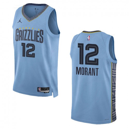 Memphis Memphis Grizzlies #12 Ja Morant Blue Mens 2022-23 NBA Nike Statement Edition Jersey Mens