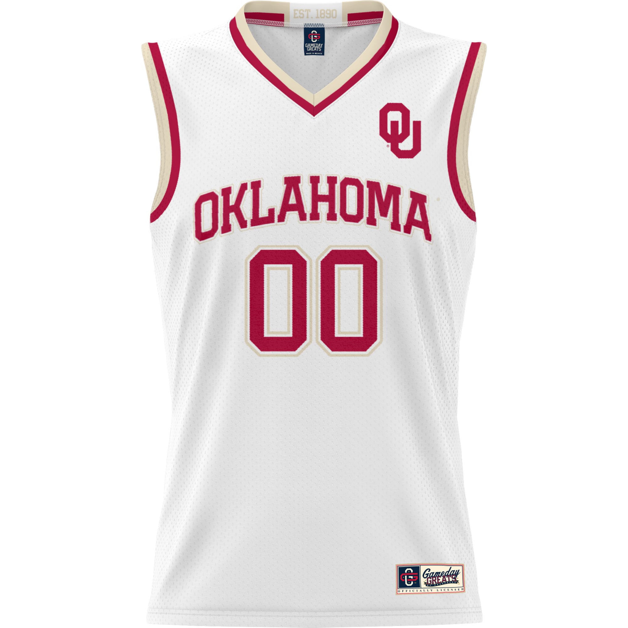 [DDG] Oklahoma Sooners GameDay Greats Youth NIL Pick-A-Player Lightweight Women's Basketball Jersey - White