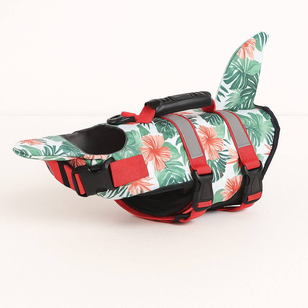 Shark Life Vest – Adjustable Swim Jacket With Handle Dog Supplies