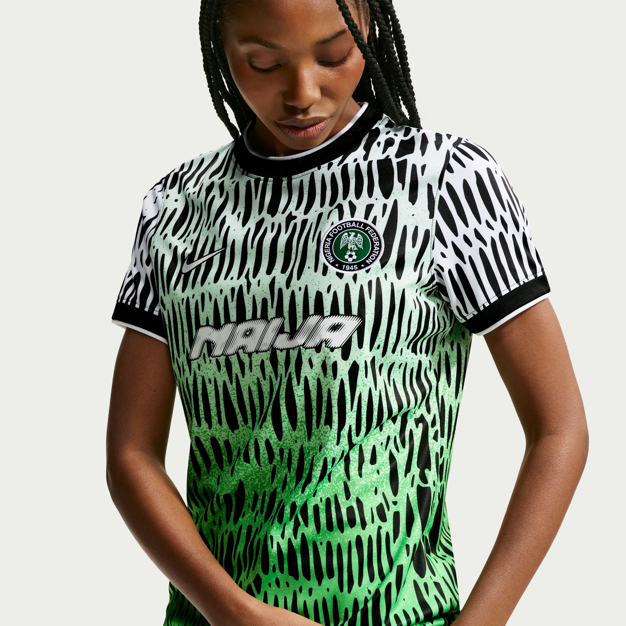 [SJH] Nigeria National Team x Slawn Women's 2026 Dri-FIT Pre-Match Jersey Top - Black