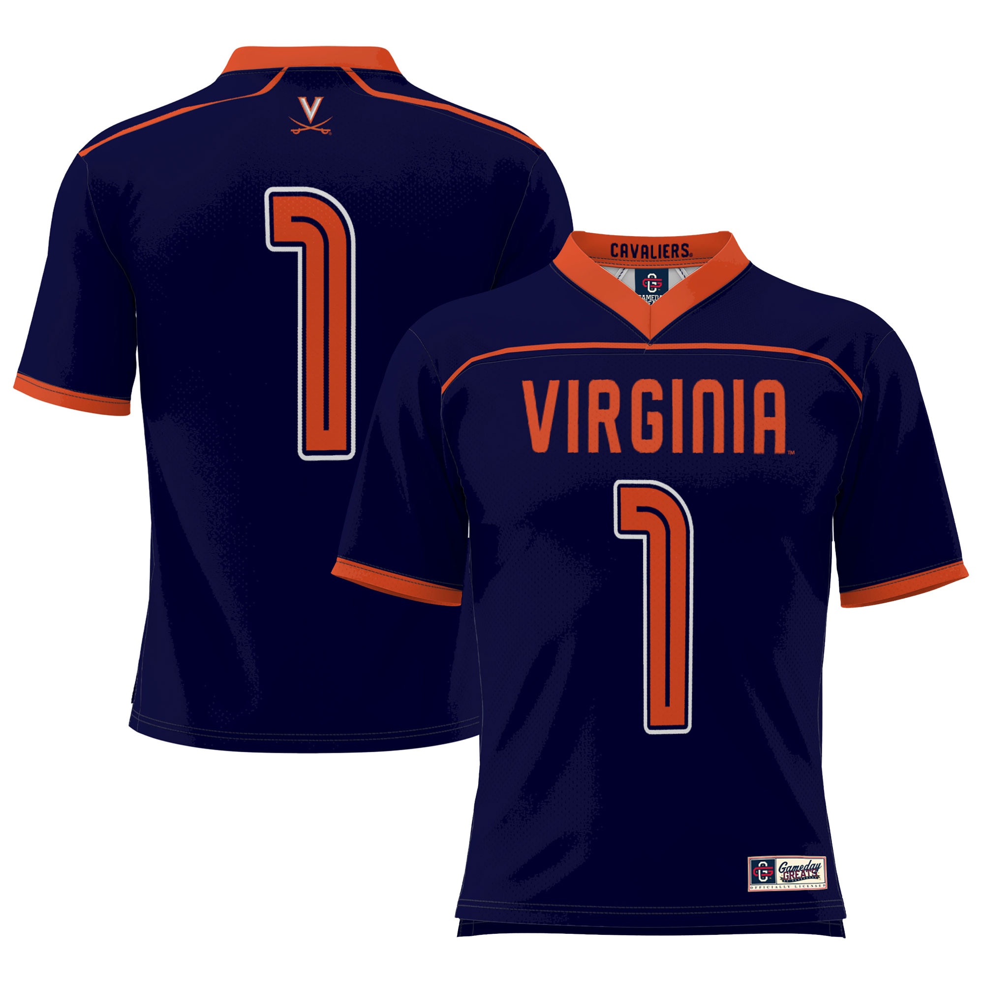 [NJP] Virginia Cavaliers GameDay Greats #1 Lightweight Lacrosse Jersey - Navy