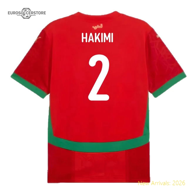 Morocco Hakimi 20242025 Home Pro Jersey Quickdry Climalite