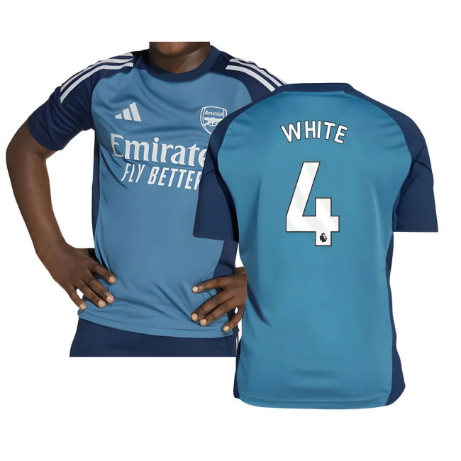 2025-2026 Arsenal Training Shirt (Blanch Blue) - Kids (White 4) (Ma...