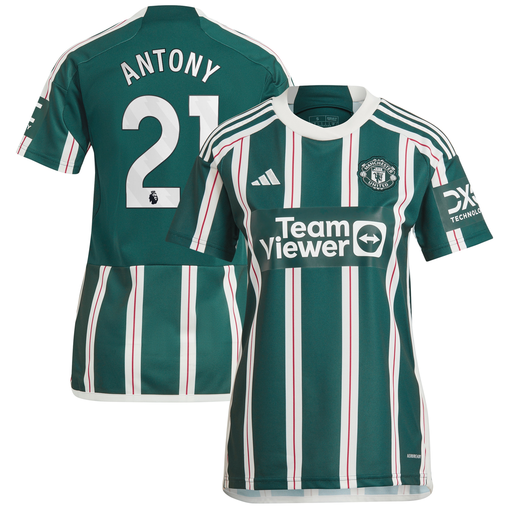 [SJH] Antony Manchester United Women's 2023/24 Away Replica Player Jersey - Green