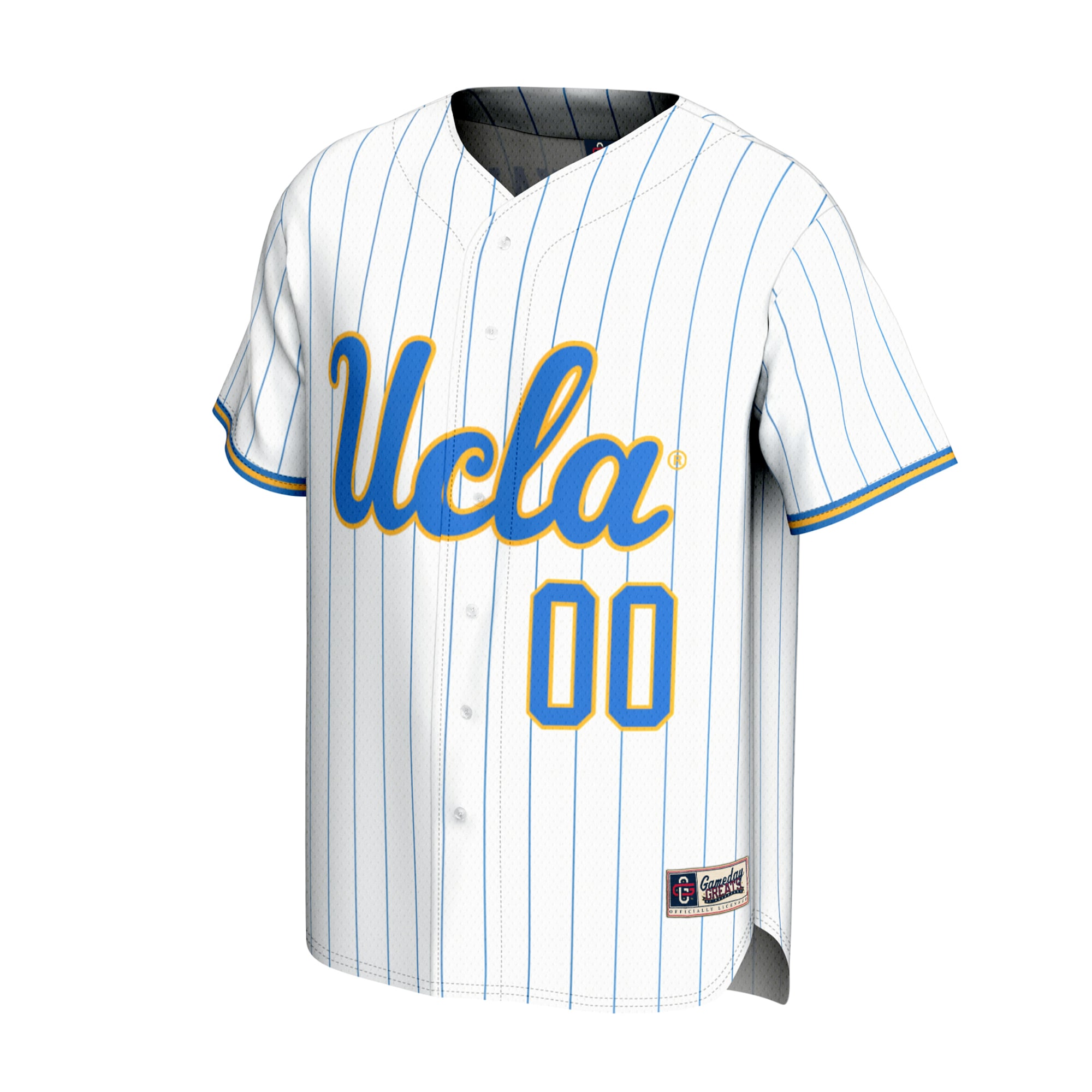[DDG] UCLA Bruins GameDay Greats Unisex Lightweight Collegiate Baseball NIL Pick-A-Player Fashion Jersey - White