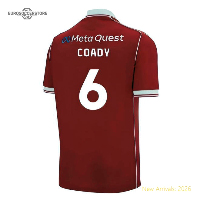 Official 2025-2026 Wrexham Home Shirt (coady 6) - Premium Quality