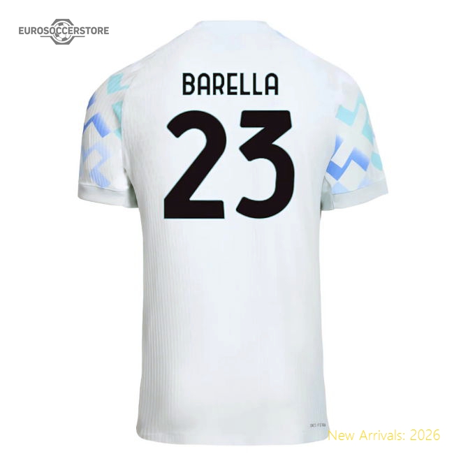 First-class 2025-2026 Inter Milan Authentic Away Shirt (barella 23)