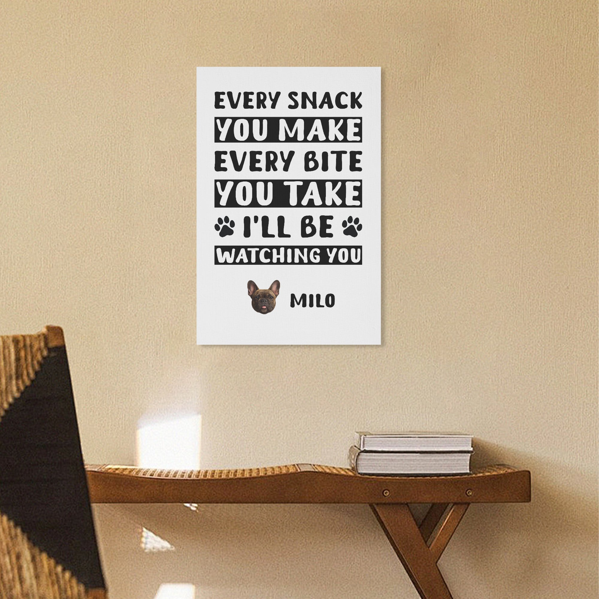 Durable Nelly - Personalized Vertical Canvas Painting for Everyday Wear