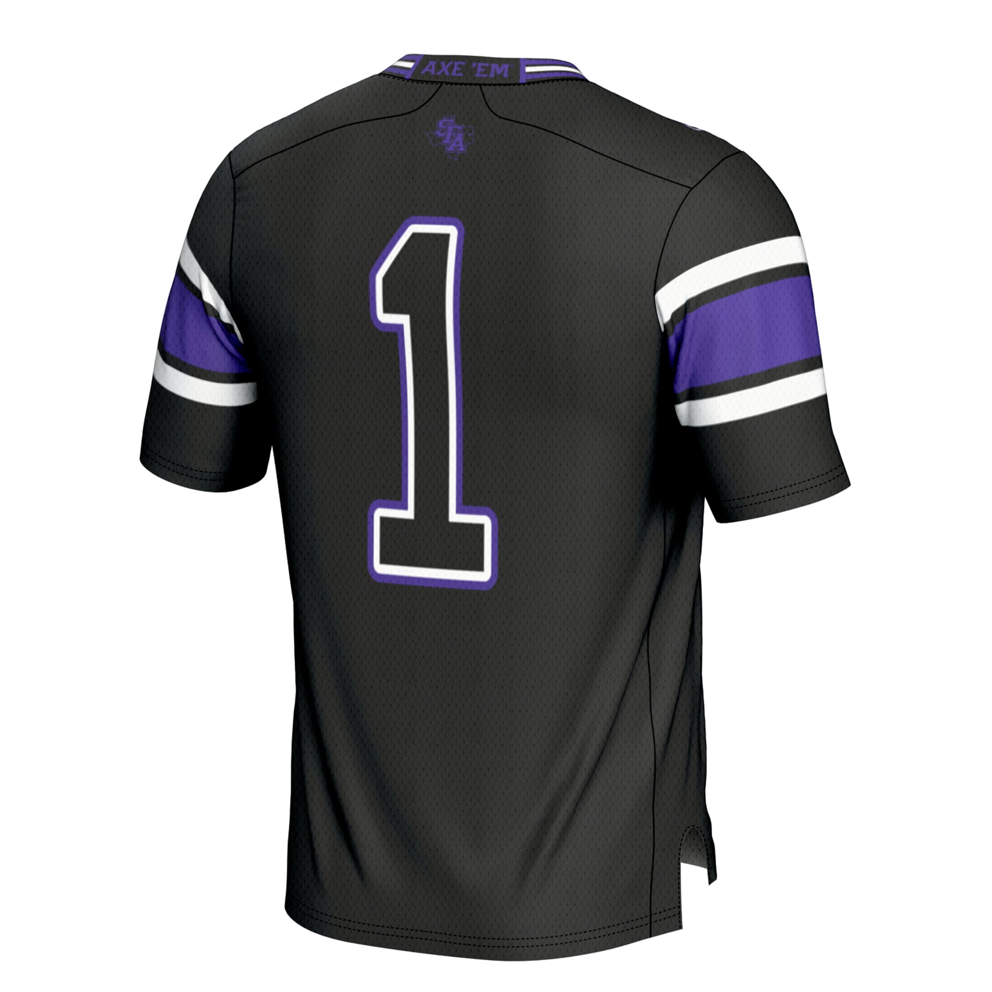 Men's #1 Black Stephen F Austin Lumberjacks Football Jersey