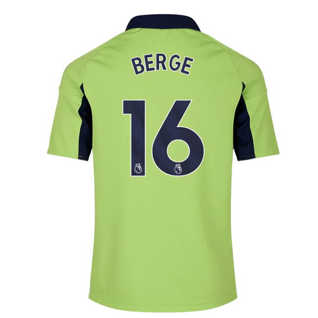 Die-hard Fulham Fulham Away Shirt Kids Berge #16 Elite Performance...