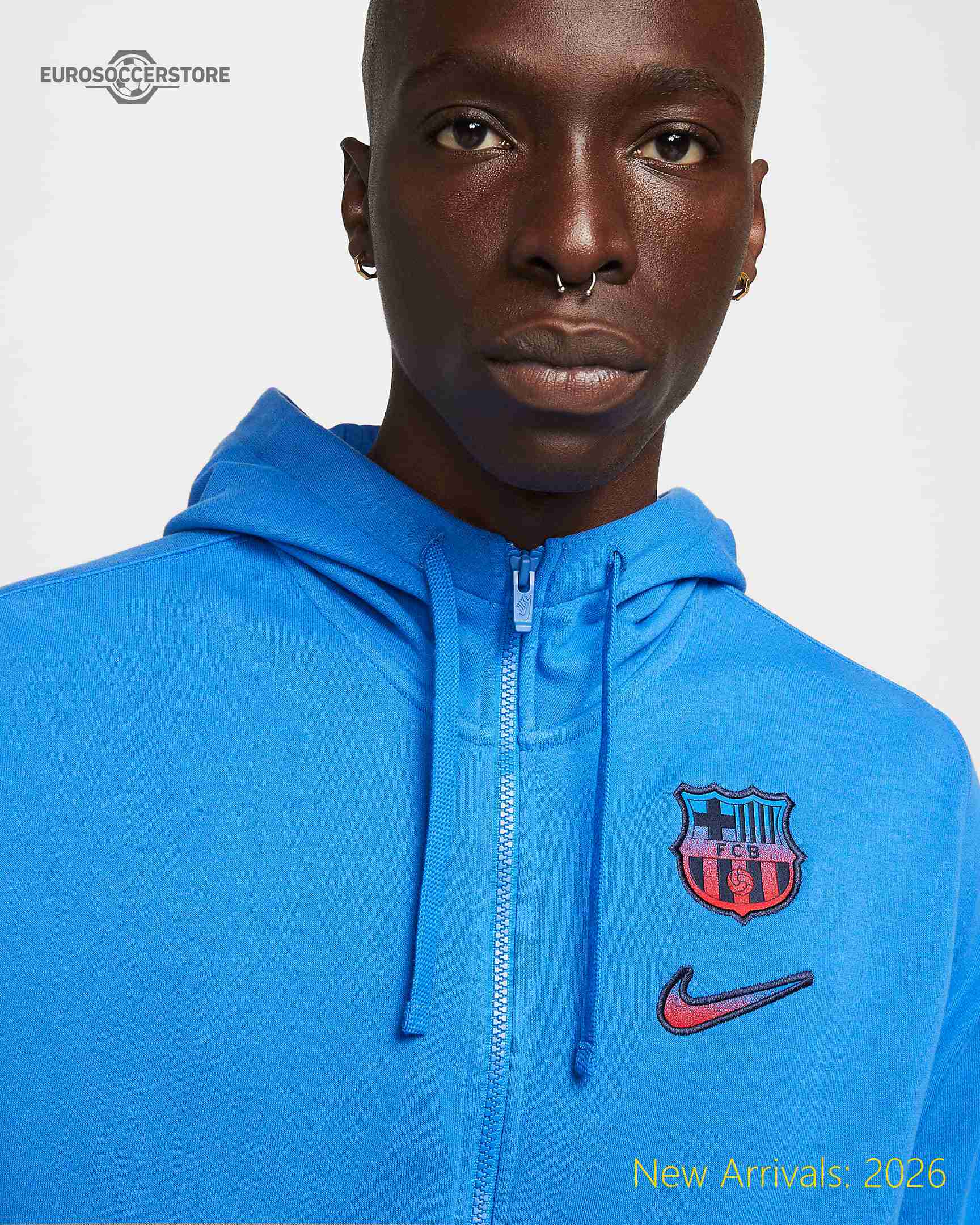 Adult Bar Barcelona Full Zip Hoodie Authentic Unknown Jersey 2023