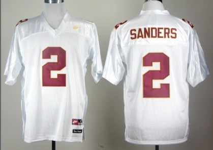 Men's None White 2024 official Deion Sanders #2 game jersey Jersey
