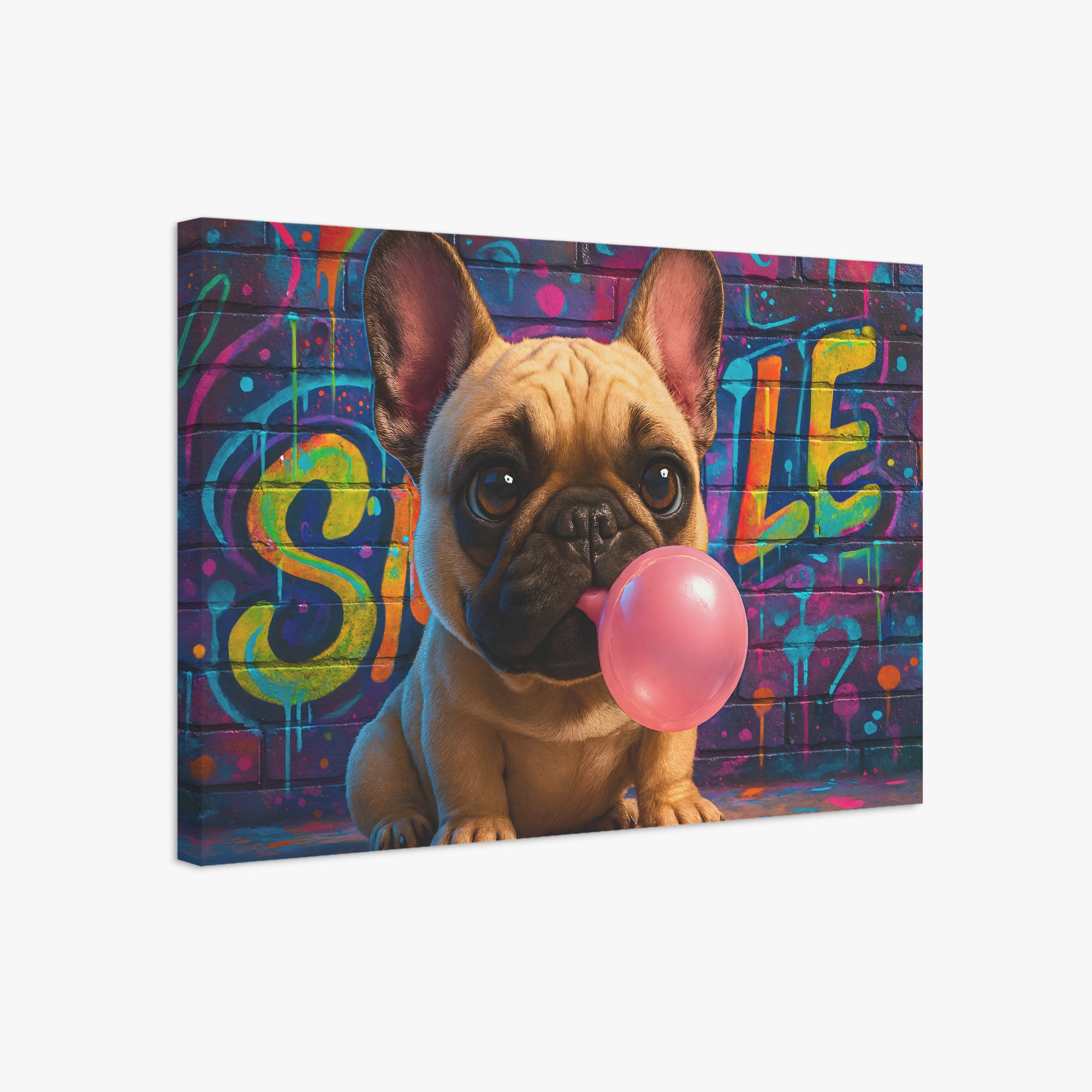 Winston - Adorable Frenchie canvas Wall Art