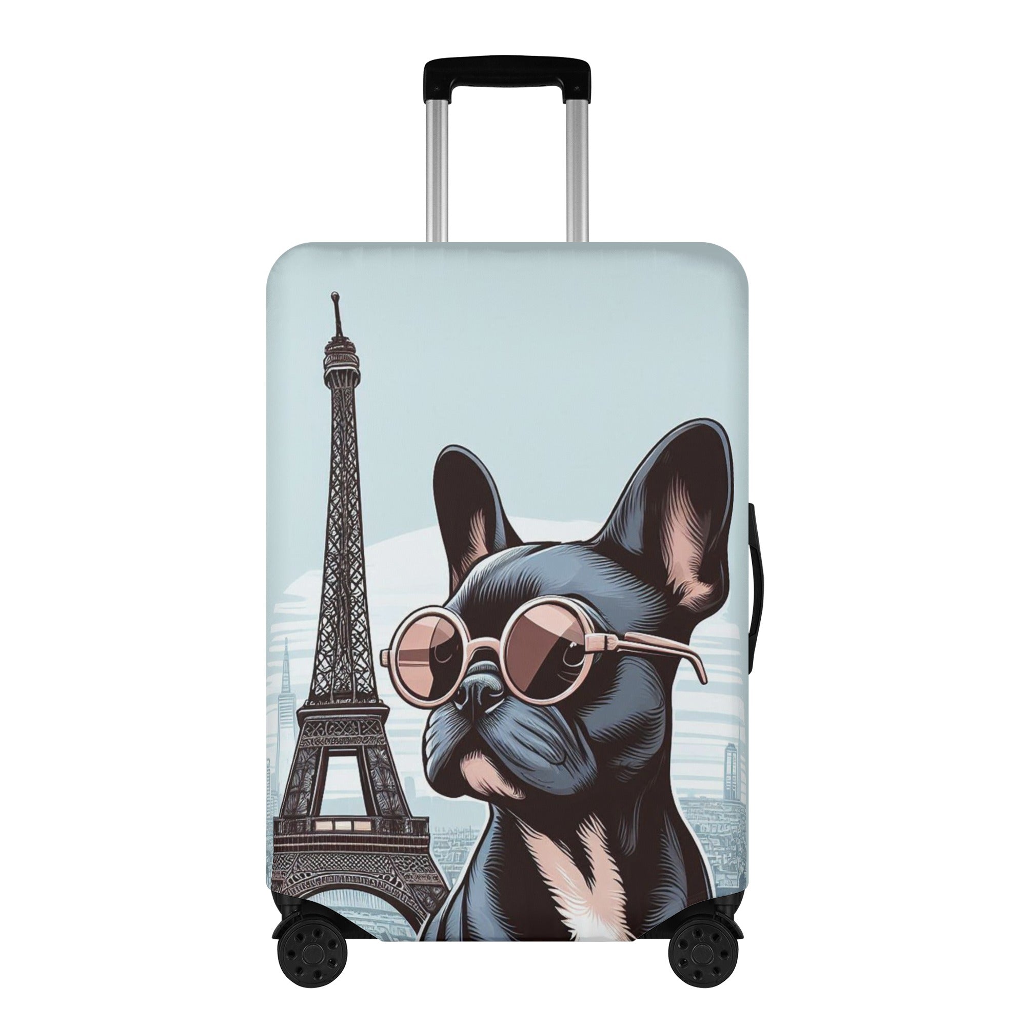 French Vibes - Bulldog Luggage Cover Summer Wear | Non-slip Design