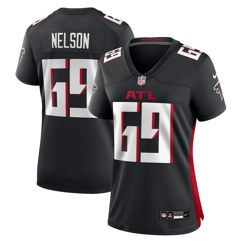 None Jack Nelson ATL Falcons Bold Premium-Quality Jersey Football Appa