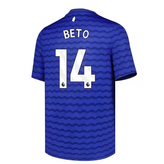 Everton 2025-20 Home Football Shirt with Beto Printing M S Kids