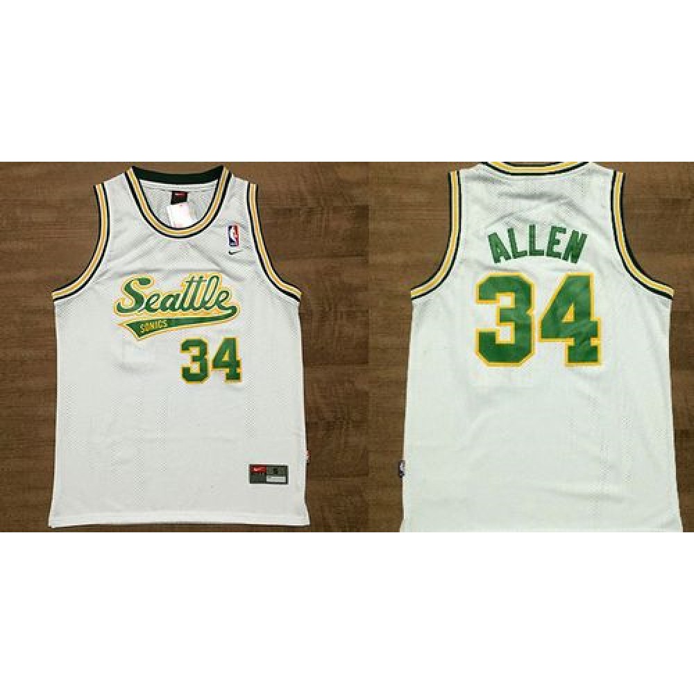 Performance Authentic Men's Thunder #34 Ray White Basketball Jersey