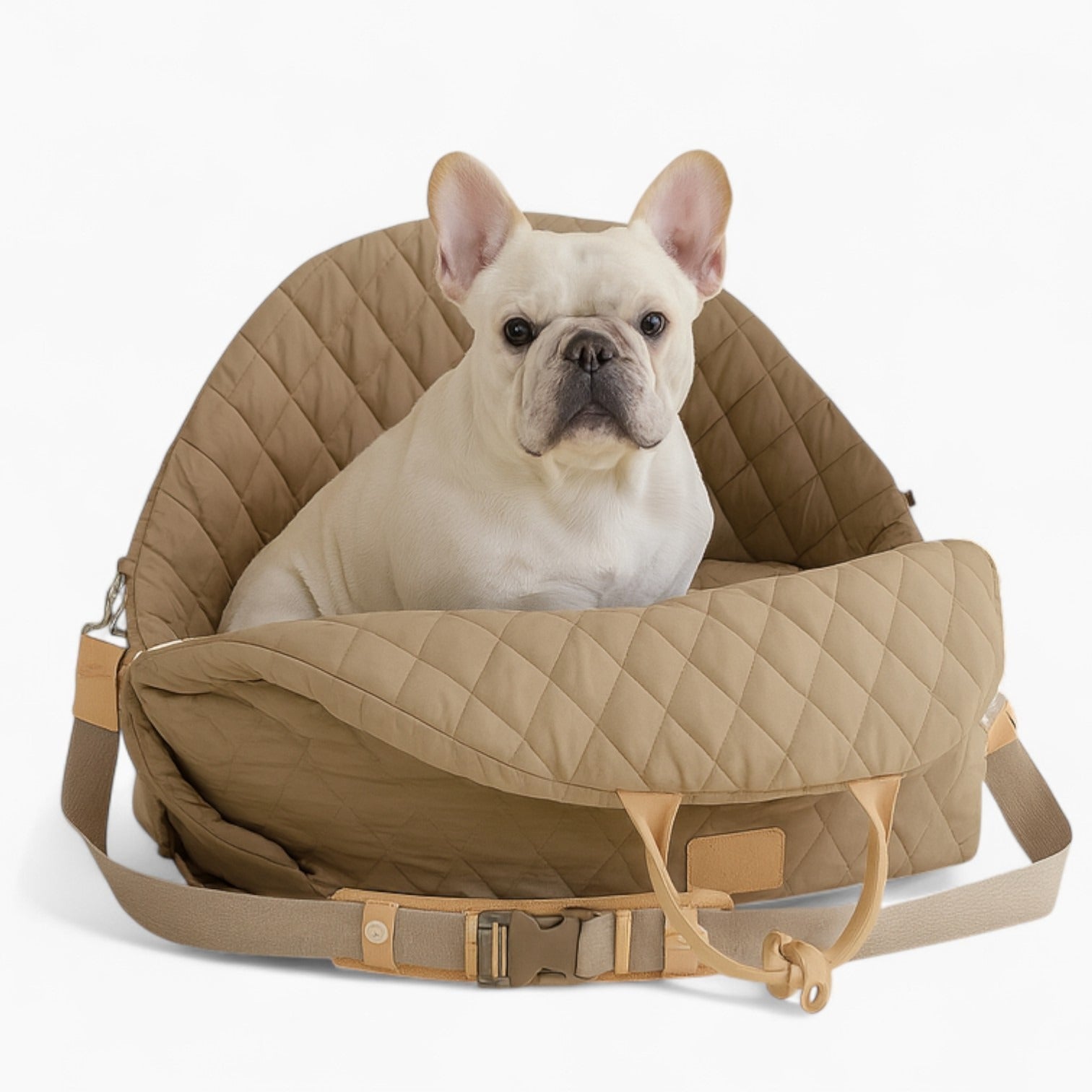 BulldoGo French Bulldog Foldable Carrier – Portable Dog Carrier Car Seat
