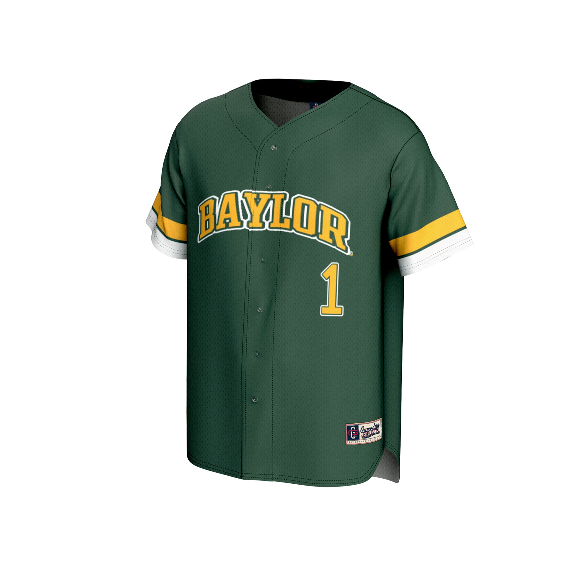 [DDG] Baylor Bears GameDay Greats Youth Lightweight Collegiate Baseball Fashion Jersey - Green