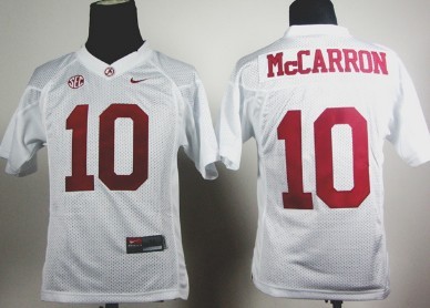 Men's Bama Crimson Tide #10 None White 2024 moisture wicking official