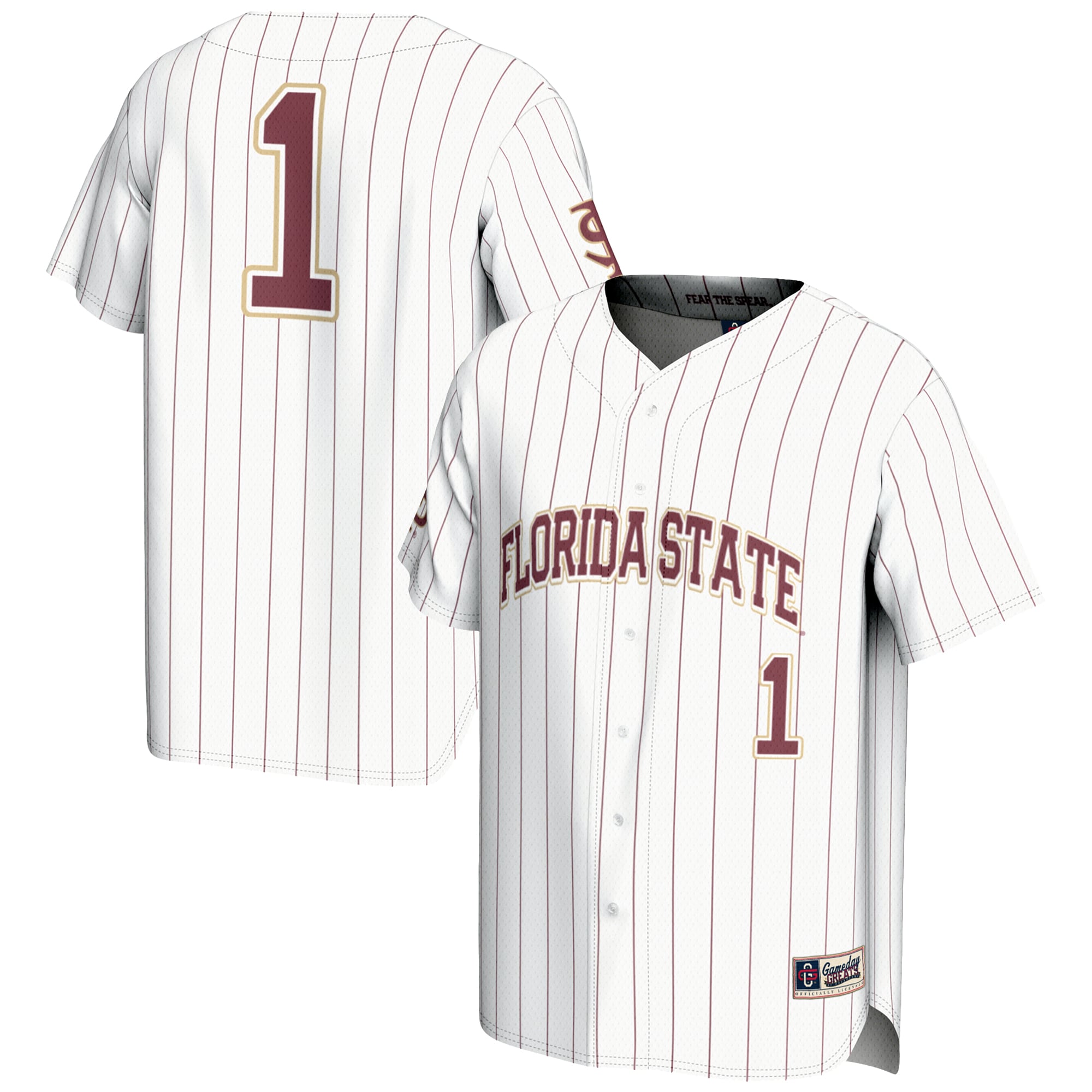 [NJP] Florida State Seminoles GameDay Greats Lightweight Baseball Jersey - White