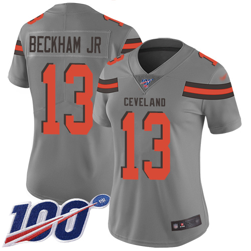 Official NFL Cleveland Browns #13 Odell Beckham Brown L-v3