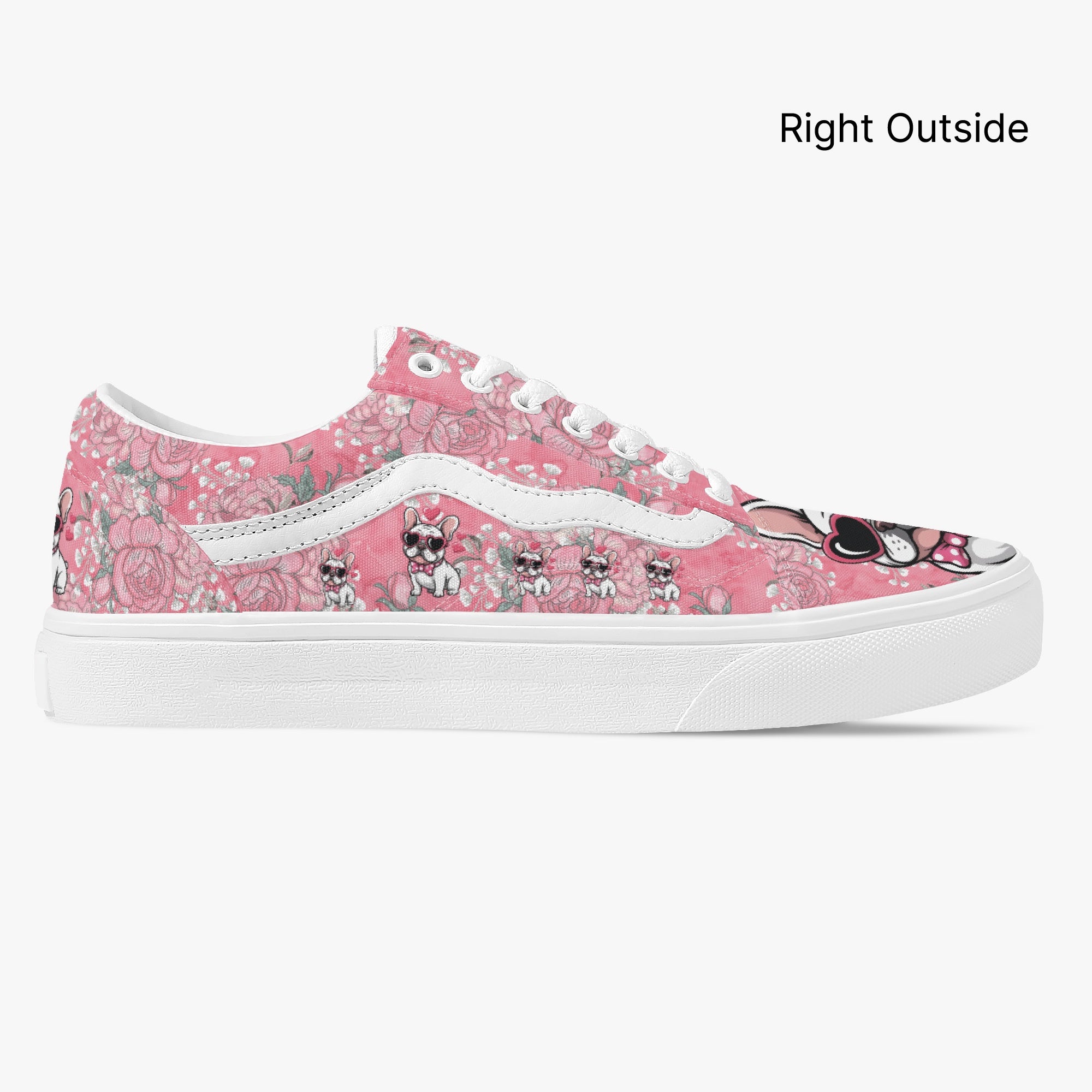 Trendy Low-top Canvas Sneakers Frenchie Themed Wear | Premium Quality