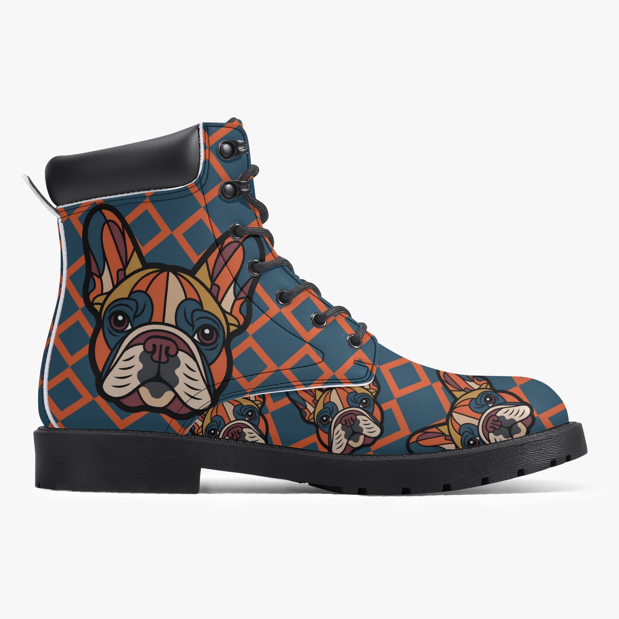 French Bulldog Lover Iris Casual Leather Boot Casual Everyday Product