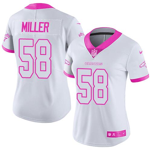 NFL D B Broncos #58 Von Miller White Limited Jersey - Authentic Qua...