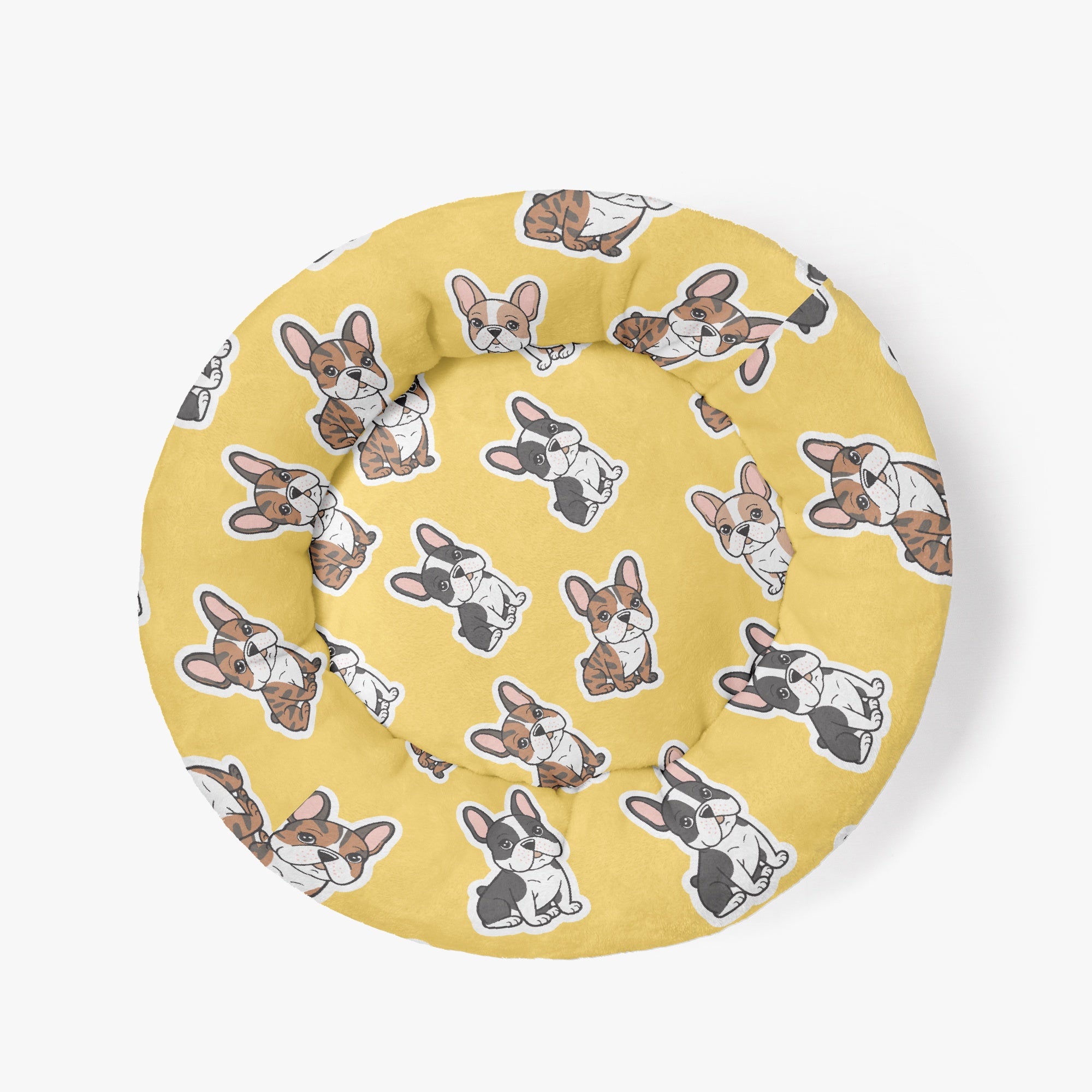 Basil - Cloud-Comfort Frenchie Bed | Anti-Anxiety French Bulldog Donut Bed