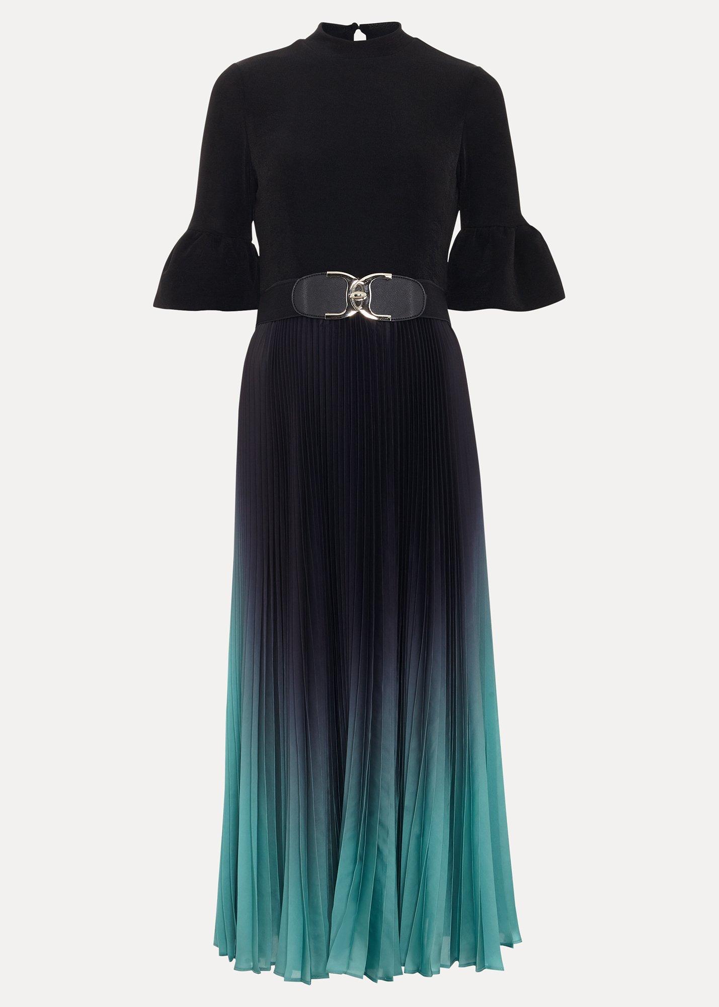 Petite Meloni Ombre Pleat Skirt Dress