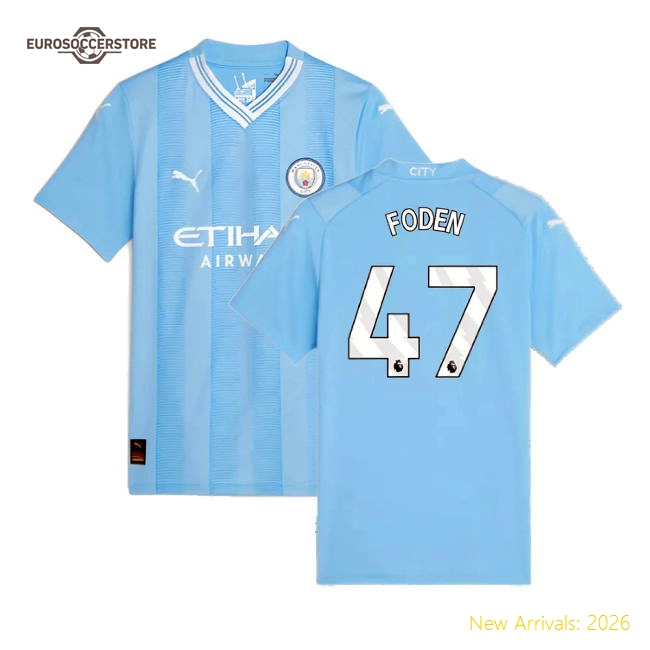 Man City Foden Chic Ladies Jersey Climacool Breathable Lightweight